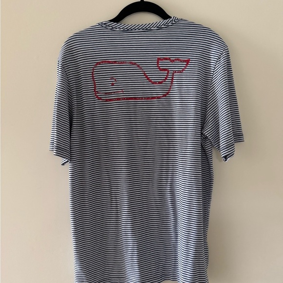 Vineyard Vines Navy and White Striped Tee - Picture 3 of 4